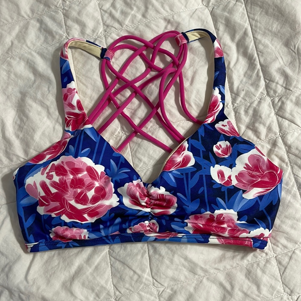 POPFLEX Floral PEONY Active Sports Bra